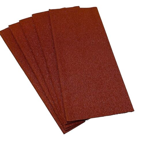 Prokart 5pcs Non Tearable Stretchable Duplex Crepe Paper Sheet Rectangle Cutting Die Papers Decorative Craft Books Ad Decoration Party Wedding Decors Craft and Flower Making 20X10 inches Brown